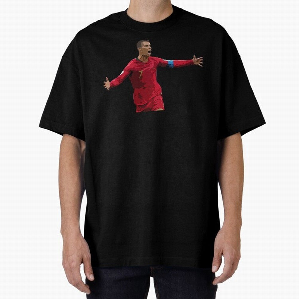 Cristiano Ronaldo Oversized T-Shirt Make Your Look Match Match Day Hype around FIFA World Cup 2026 Group Stage, Haaland and Mbappe, Brazil, Portugal and Argentina, Classic Soccer Heritage, Championship Pressure, Fan Loyalty and International Pride;