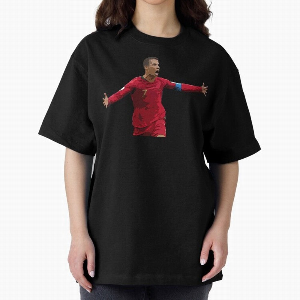 Cristiano Ronaldo Oversized T-Shirt Make Your Look Match Match Day Hype around FIFA World Cup 2026 Group Stage, Haaland and Mbappe, Brazil, Portugal and Argentina, Classic Soccer Heritage, Championship Pressure, Fan Loyalty and International Pride;
