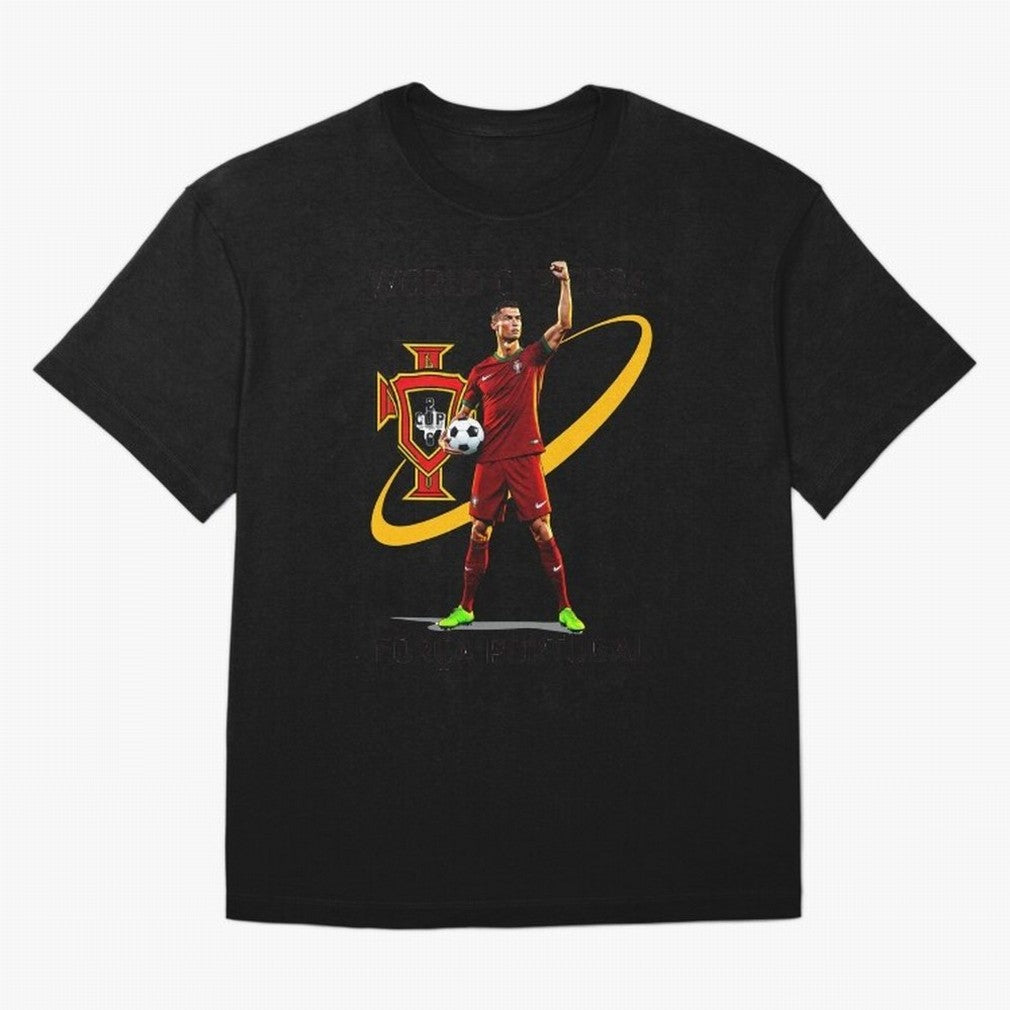 FIFA World Cup 2026 - Portugal Fan Oversized T-Shirt Turn Football Passion into Global Football Passion for FIFA World Cup 2026, Featuring Messi, CR7 and Mbappe, Portugal, Worldwide Fan Energy, Dramatic Goals, Stadium Lights and Championship