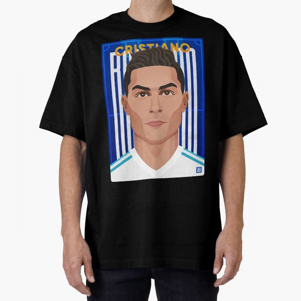 Cristiano Ronaldo (RM) | The Commander Oversized T-Shirt Stand with Global Football Passion for FIFA World Cup 2026 USA Canada Mexico, Capturing Messi, Spain and Netherlands, Soccer Culture, Superstar Moments, National Team Dreams and Competitive