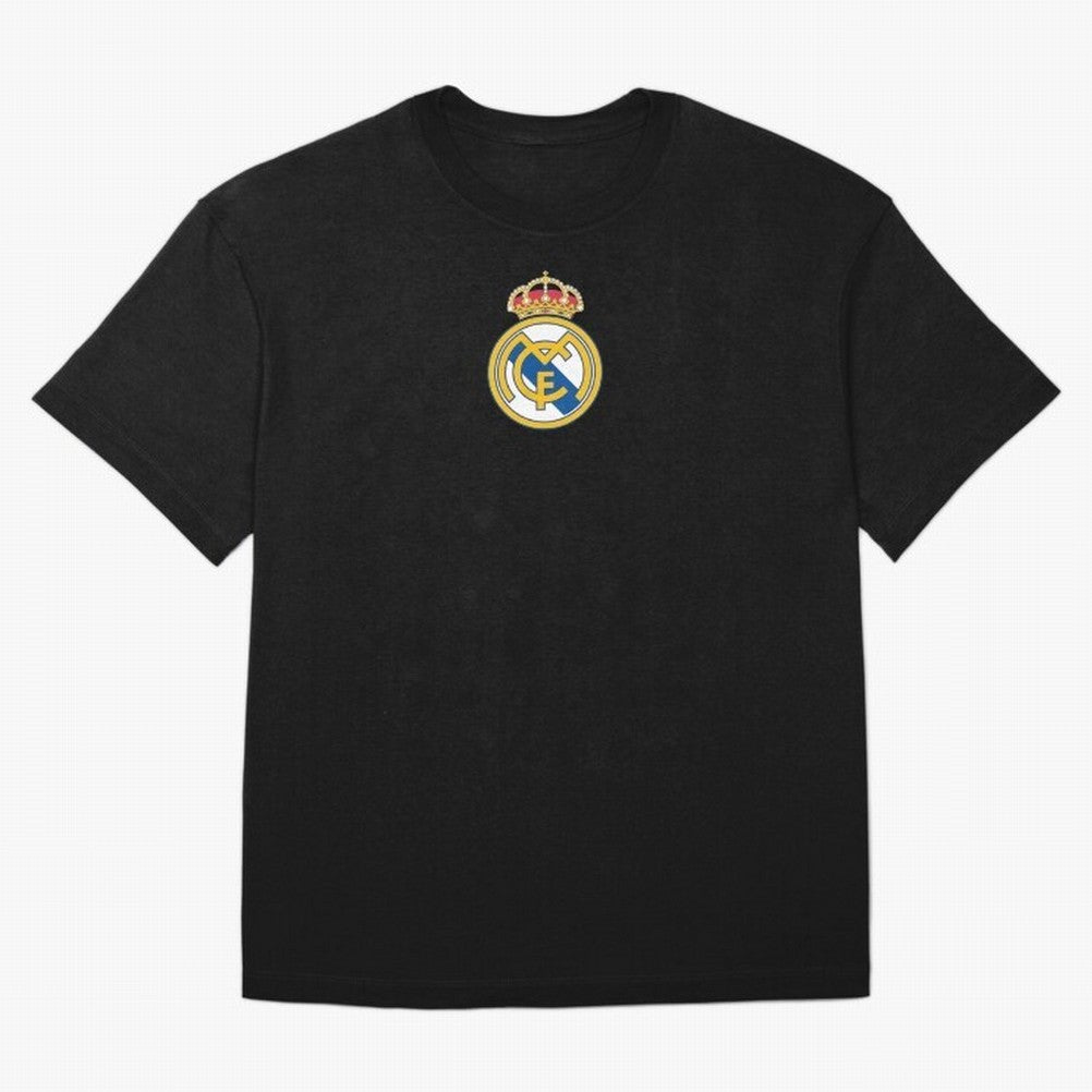 RE-AL-MAD-RID- Logo FC Merchandise Oversized T-Shirt Celebrate the Magic of the FIFA World Cup 2026 Group Stage Journey through Messi and Cristiano Ronaldo Highlights, Argentina, France and Brazil Pride, Championship Spirit, Famous Goals, Roaring