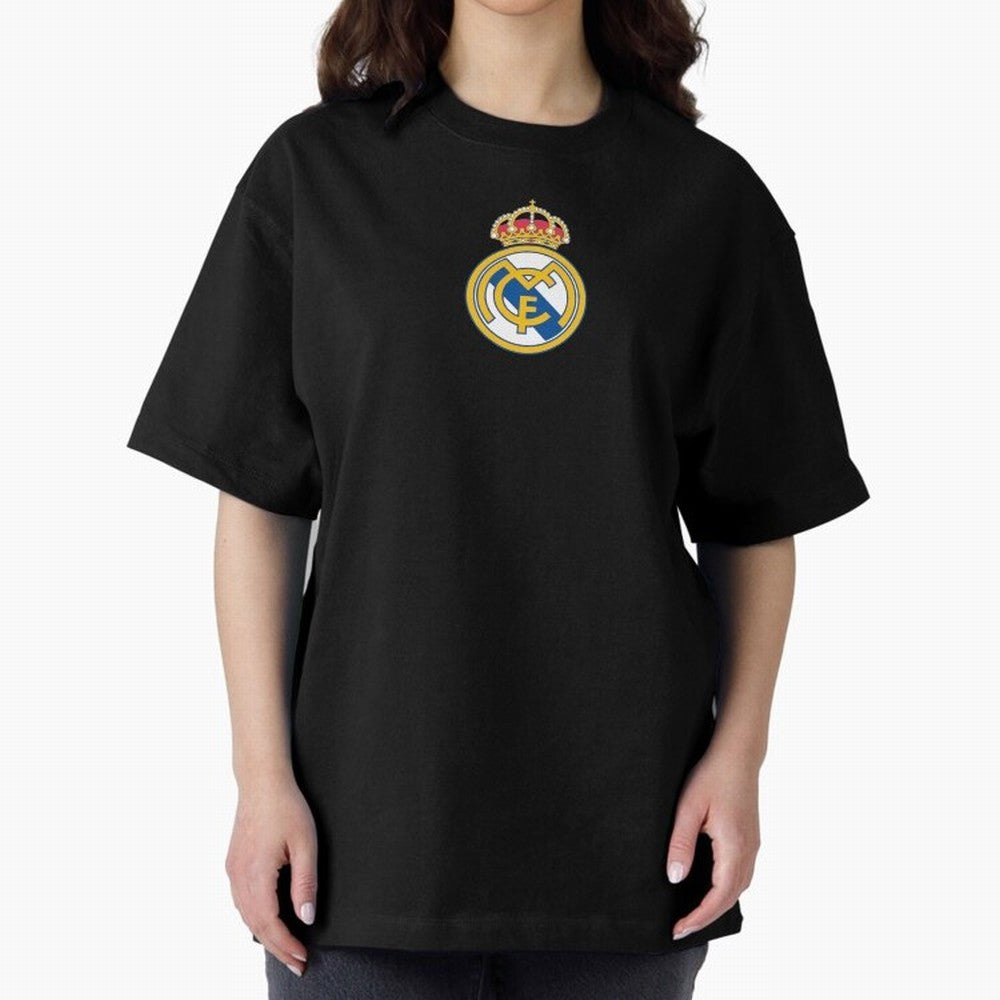 RE-AL-MAD-RID- Logo FC Merchandise Oversized T-Shirt Celebrate the Magic of the FIFA World Cup 2026 Group Stage Journey through Messi and Cristiano Ronaldo Highlights, Argentina, France and Brazil Pride, Championship Spirit, Famous Goals, Roaring