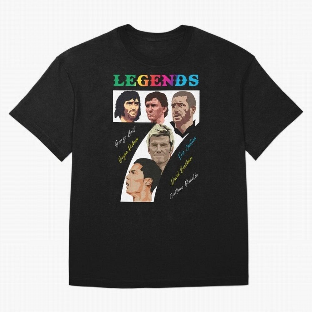 LEGENDS OF FOOTBALL Oversized T-Shirt Show Match Day Excitement for Match Day Hype around FIFA World Cup 2026 Group Stage, Cristiano Ronaldo, Argentina and Brazil, Soccer Culture, Superstar Moments, National Team Dreams and Competitive Fire; Made