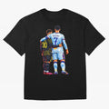 2 GOATS Oversized T-Shirt Feel the Trophy Chase of Global Football Passion for FIFA World Cup 2026 USA Canada Mexico, Driven by Messi, Neymar and Mbappe, France and Portugal, Goal Celebration Energy, Supporter Heritage, Football Icons and Worldwide