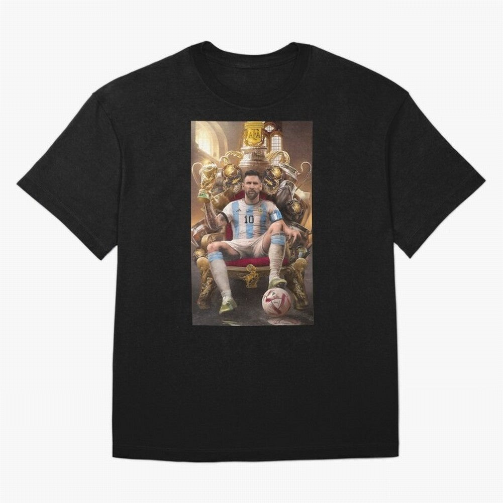 Lionel Messi Oversized T-Shirt Bring Global Tournament Vibes to FIFA World Cup 2026 Spirit, Centered on Germany, Haaland, Vintage Soccer Flavor, Modern Football Stars, National Flags and Final Night Emotion; Perfect for Fans, Collectors, Family