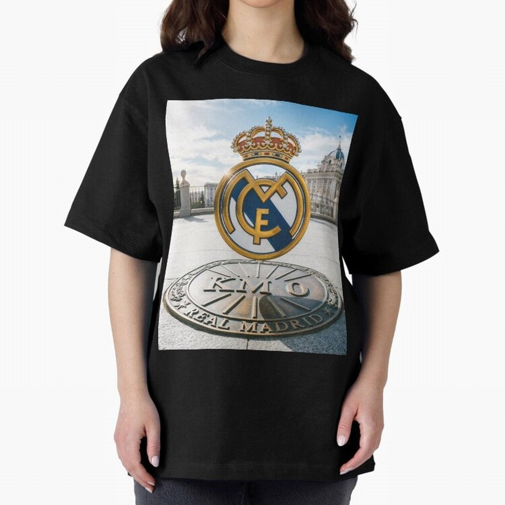 Madrid Futbol km0 Oversized T-Shirt Elevate FIFA World Cup 2026 Spirit, Connected to Germany, Messi and Cristiano Ronaldo, Worldwide Fan Energy, Dramatic Goals, Stadium Lights and Championship Celebrations; Great for Watch Parties, Sports Bars,