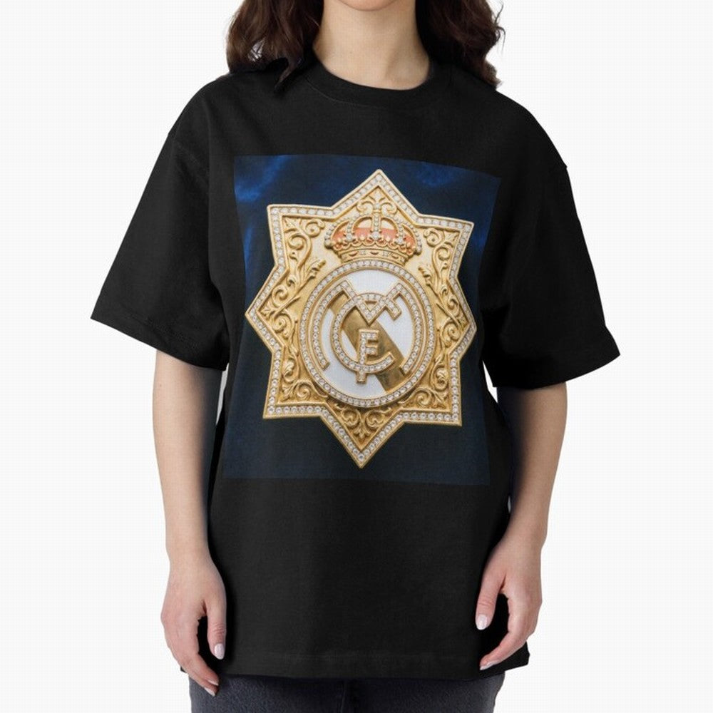 Escudo del Realma Oversized T-Shirt Join the Global Buzz around FIFA World Cup 2026 USA Canada Mexico for Fans of Cristiano Ronaldo, Haaland and CR7 and Germany, Bringing Football Festival Excitement, Trophy Ambitions, Country Rivalries and Star
