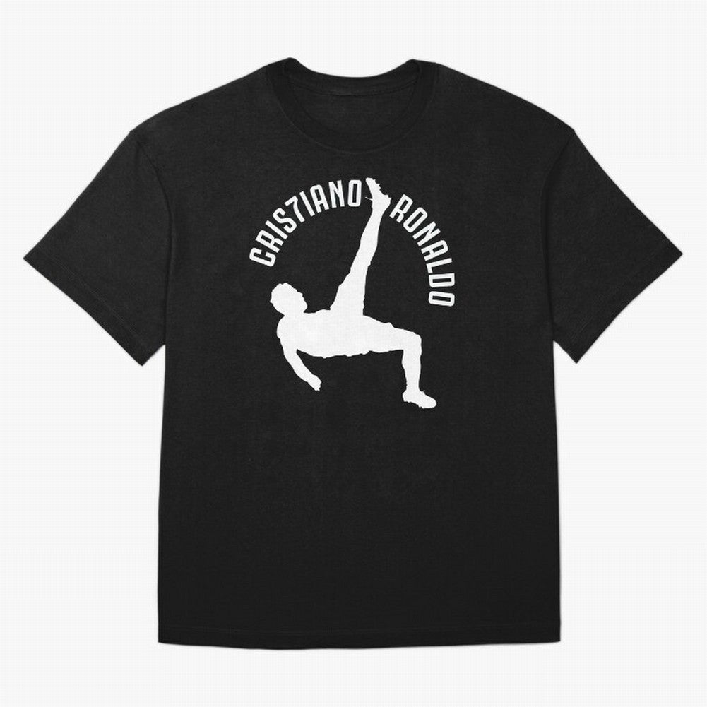 Cristiano Ronaldo - Bicycle Oversized T-Shirt Fuel Your Fan Pride for FIFA World Cup 2026 Group Stage for Fans of Haaland and Portugal, Spain and Germany, Bringing Championship Spirit, Famous Goals, Roaring Crowds and International Football Unity;