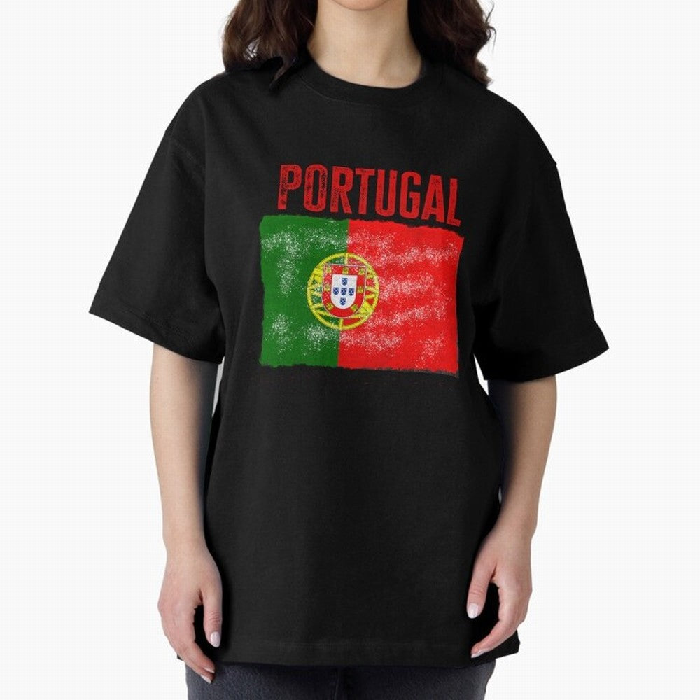 Portugal Oversized T-Shirt Support the Legends of Global Football Passion for FIFA World Cup 2026 Group Stage, Centered on Messi, CR7 and Mbappe, England, Tournament Hype, Historic Matchups, Family Viewing Parties and Global Sports Pride; Perfect