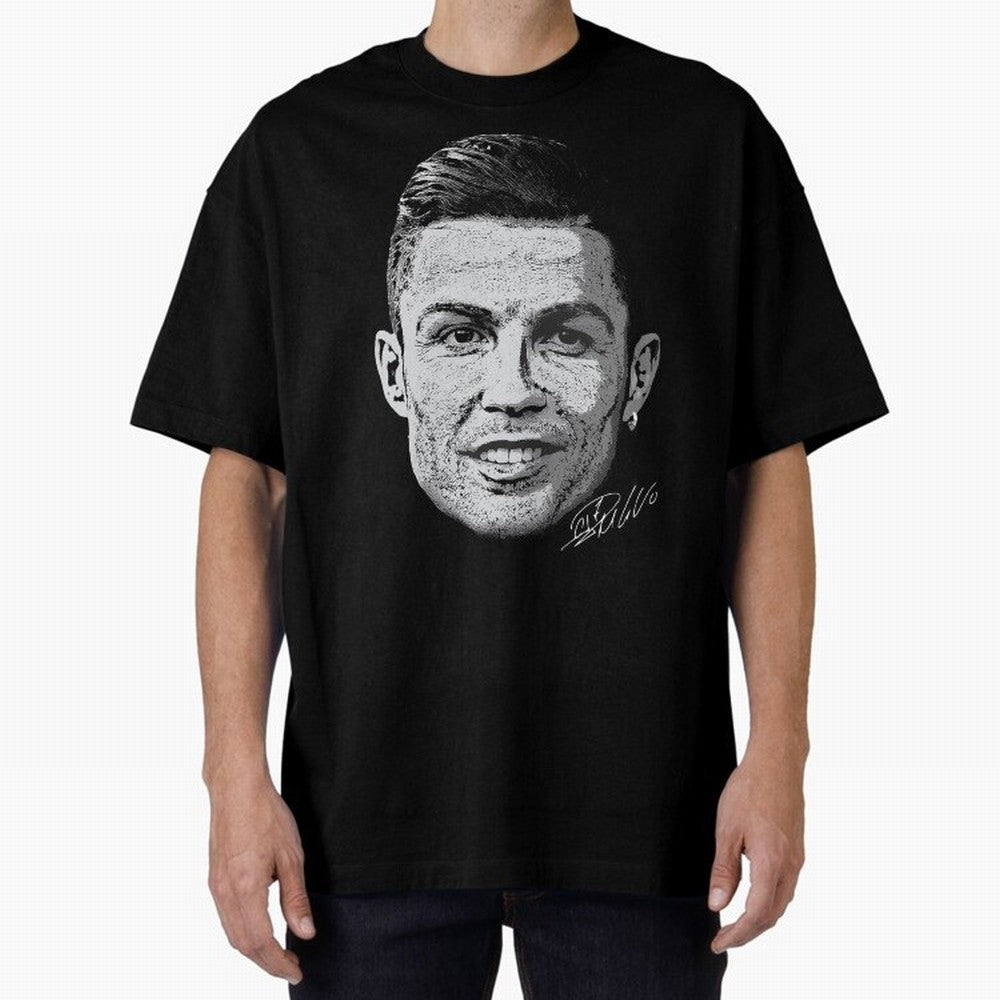 Cristiano Ronaldo Signed Oversized T-Shirt Join the Countdown to FIFA World Cup 2026 Group Stage Spirit, Connected to France and Portugal, Haaland and Mbappe, Soccer Culture, Superstar Moments, National Team Dreams and Competitive Fire; Made for