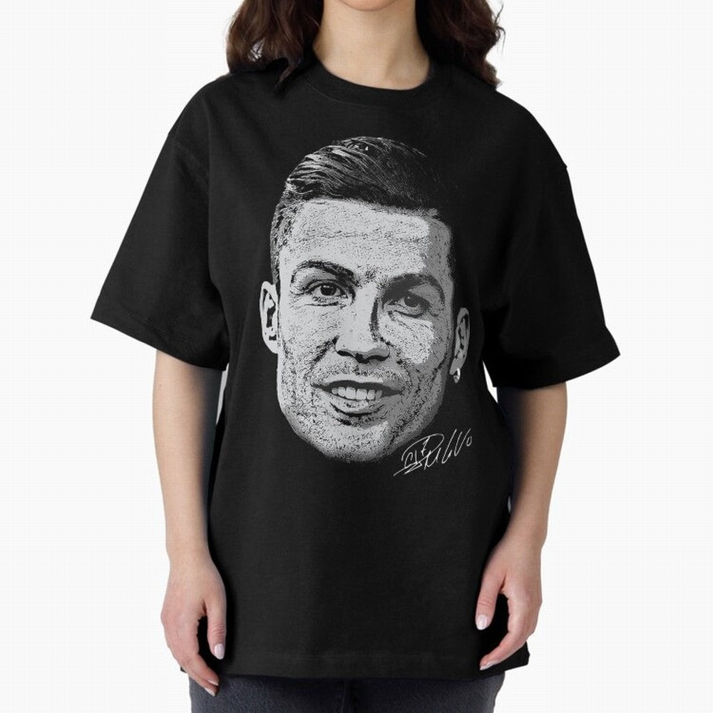 Cristiano Ronaldo Signed Oversized T-Shirt Join the Countdown to FIFA World Cup 2026 Group Stage Spirit, Connected to France and Portugal, Haaland and Mbappe, Soccer Culture, Superstar Moments, National Team Dreams and Competitive Fire; Made for