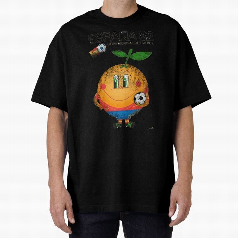 Espana 82 Oversized T-Shirt Carry FIFA World Cup 2026 Group Stage Capturing Mbappe and Neymar, France and Portugal Energy, Retro Football Energy, Iconic Rivalries, Trophy Chase Drama and Stadium Atmosphere; Perfect for Supporters Who Want Bold