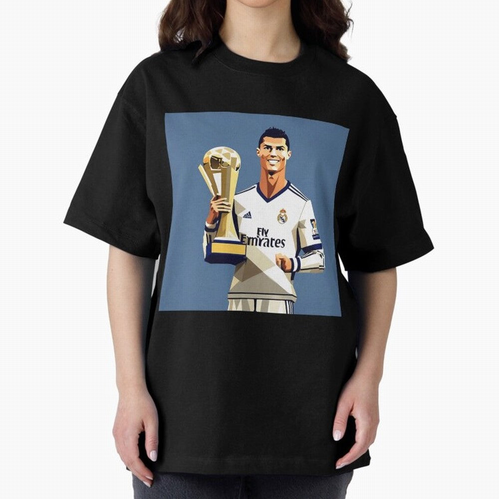 Cristiano Ronaldo Cr7 The Best Artwork Futbol Soccer Oversized T-Shirt Back Your Heroes with the FIFA World Cup 2026 Journey through CR7 Highlights, Brazil, Portugal and Argentina Pride, Global Supporter Spirit, Legendary Goals, National Colors and