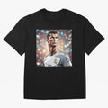 Ronaldo Cr7 Cristiano The Goat Artwork Futbol Soccer Oversized T-Shirt Feel the Trophy Chase of Global Football Passion for FIFA World Cup 2026 Group Stage, Inspired by Cristiano Ronaldo, France, Football History, Final Match Energy, Crowd Noise
