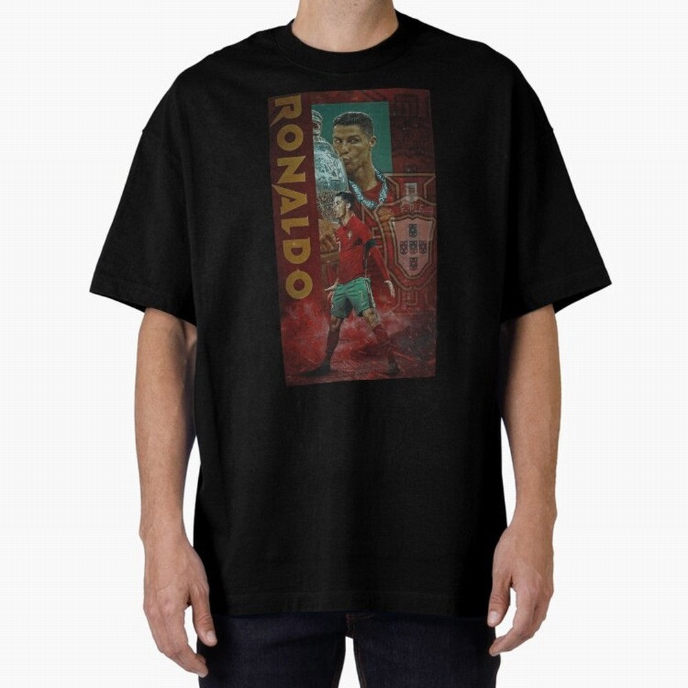 Cristiano Ronaldo Oversized T-Shirt Celebrate the FIFA World Cup 2026 Journey through Messi, CR7 and Mbappe Highlights, Germany Pride, Supporter Pride, Iconic Celebrations, Legendary Names and Global Match Day Energy; Perfect for Fans, Collectors,