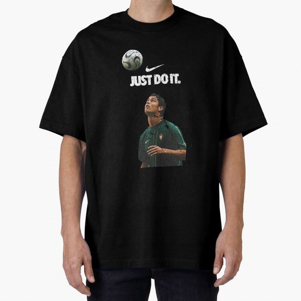 Cristiano Ronaldo Just Do It Oversized T-Shirt Embrace FIFA World Cup 2026 USA Canada Mexico for Fans of Messi, CR7 and Mbappe and Brazil, Bringing Stadium Chants, National Pride, Trophy Dreams and Unforgettable Football Memories; Created for Match