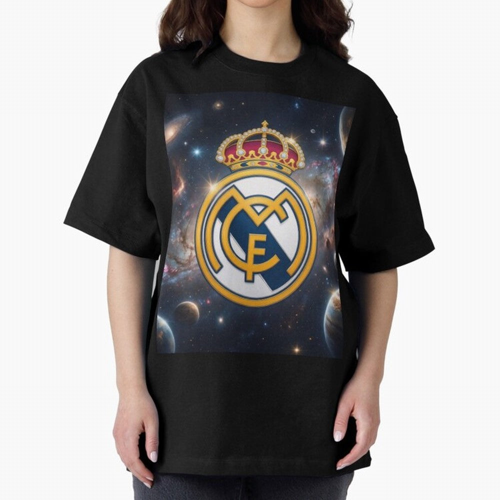 La Galaxia del Real Madrid Oversized T-Shirt Celebrate Rivalries and Pride in Match Day Hype around FIFA World Cup 2026 Group Stage, Mbappe and Neymar, Brazil, Sports Nostalgia, International Competition, Famous Players and Unforgettable Victories;