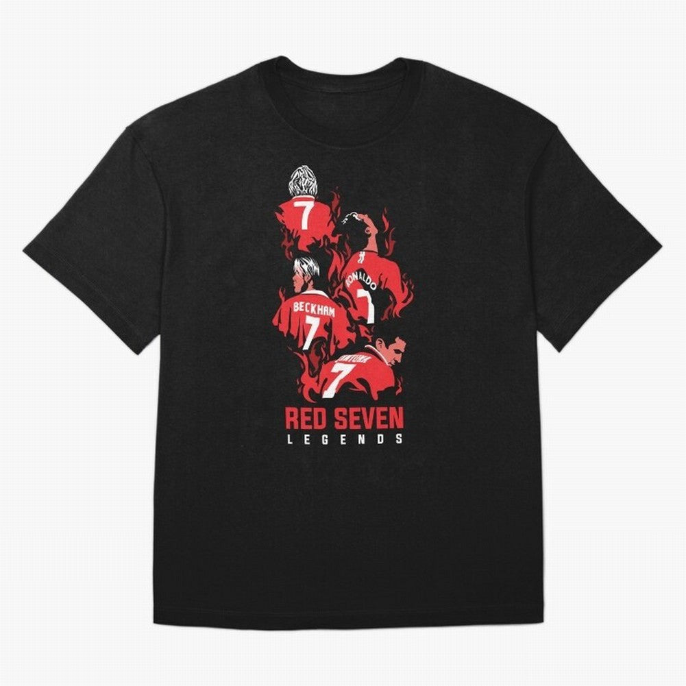 The Red Seven - Man Utd Oversized T-Shirt Support the Legends of FIFA World Cup 2026 Spirit, Driven by Brazil, Portugal and Argentina, Cristiano Ronaldo, Stadium Memories, Football Loyalty, International Chants and Championship Tradition; Great for