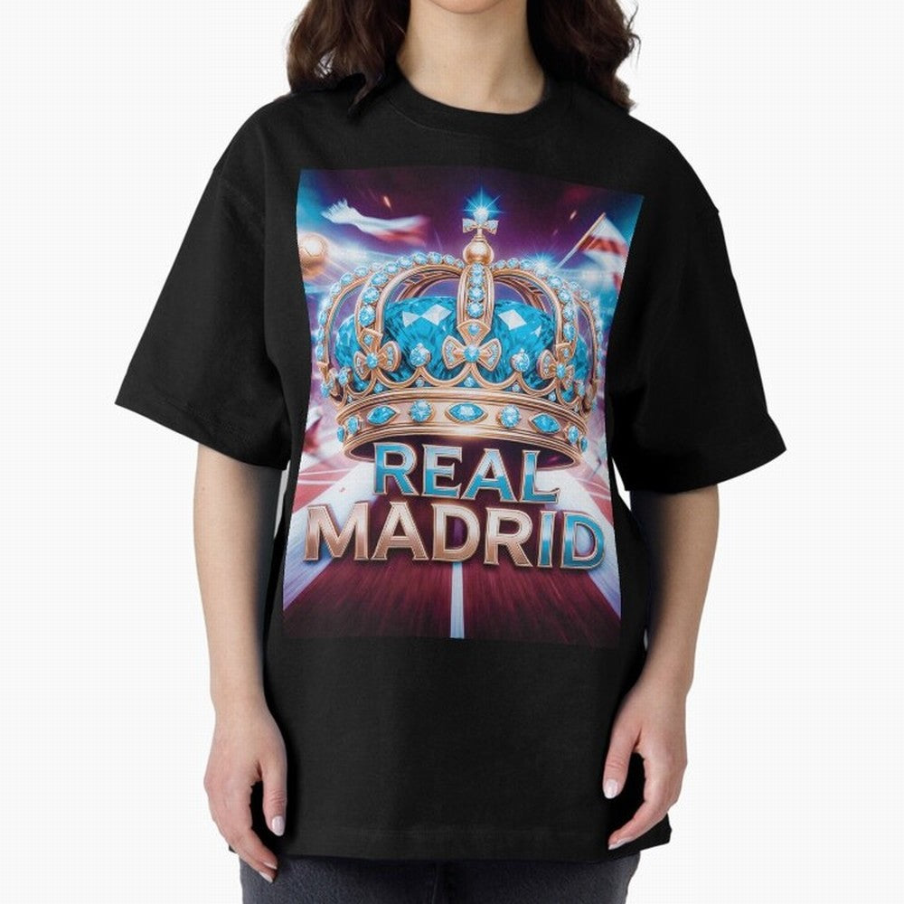 Real Madrid Oversized T-Shirt Wear the Spirit of FIFA World Cup 2026 USA Canada Mexico Filled with Mbappe and Neymar, Argentina, France and Brazil Energy, Stadium Chants, National Pride, Trophy Dreams and Unforgettable Football Memories; Great for