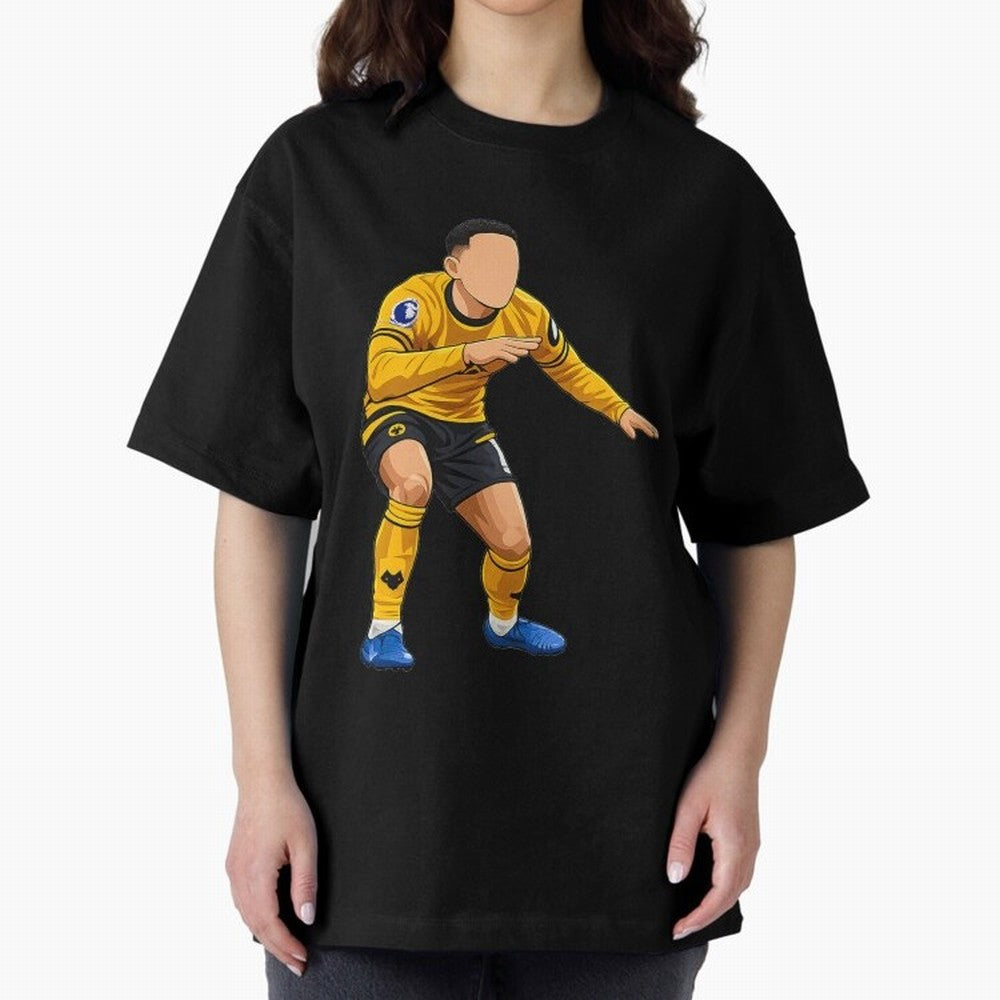 Matheus Cunha Goal Celebration Dance Oversized T-Shirt Celebrate the Magic of FIFA World Cup 2026 Spirit, Featuring Portugal, Mbappe, Vintage Soccer Flavor, Modern Football Stars, National Flags and Final Night Emotion; Ideal for Fans Who Follow
