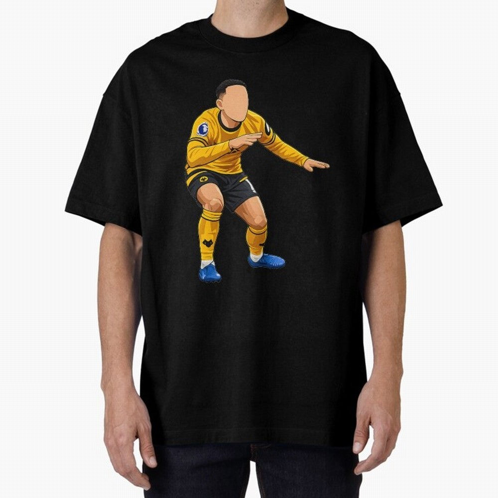 Matheus Cunha Goal Celebration Dance Oversized T-Shirt Celebrate the Magic of FIFA World Cup 2026 Spirit, Featuring Portugal, Mbappe, Vintage Soccer Flavor, Modern Football Stars, National Flags and Final Night Emotion; Ideal for Fans Who Follow