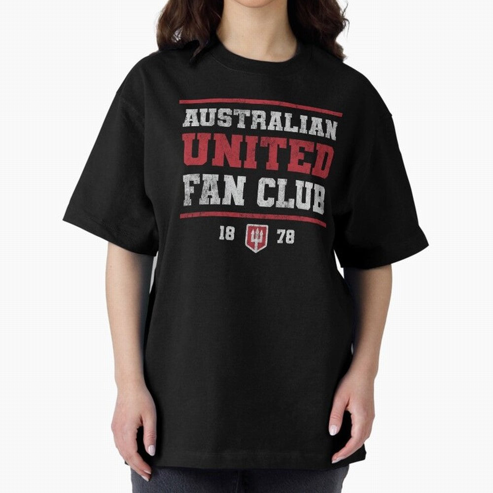 Australian United Fan Club Oversized T-Shirt Relive Global Football Passion for FIFA World Cup 2026, Capturing Cristiano Ronaldo, Spain and Netherlands, Retro Football Energy, Iconic Rivalries, Trophy Chase Drama and Stadium Atmosphere; Built for