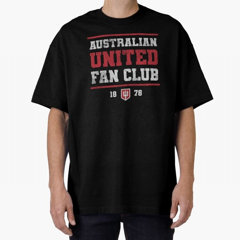 Australian United Fan Club Oversized T-Shirt Relive Global Football Passion for FIFA World Cup 2026, Capturing Cristiano Ronaldo, Spain and Netherlands, Retro Football Energy, Iconic Rivalries, Trophy Chase Drama and Stadium Atmosphere; Built for