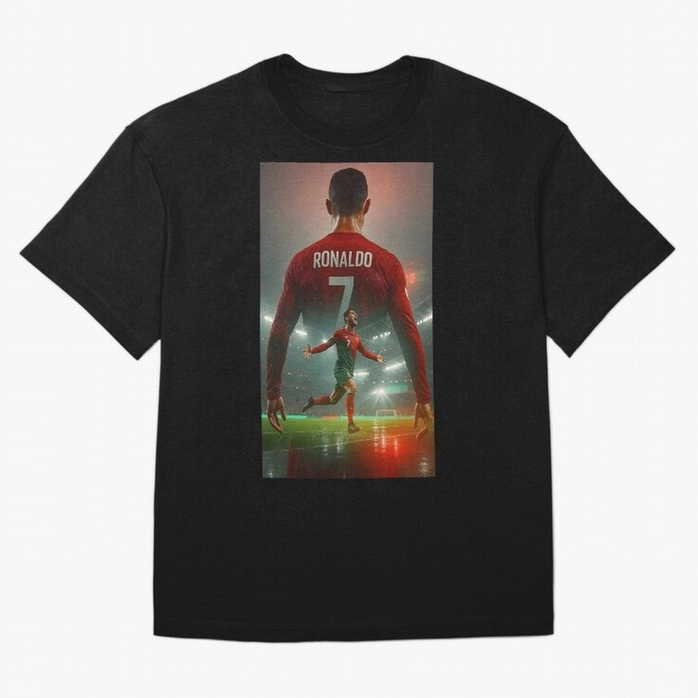 Christiano Ronaldo Oversized T-Shirt Keep the Legacy of Global Football Passion for FIFA World Cup 2026 Group Stage, Celebrating CR7 and Messi, France and Portugal, Supporter Pride, Iconic Celebrations, Legendary Names and Global Match Day Energy;