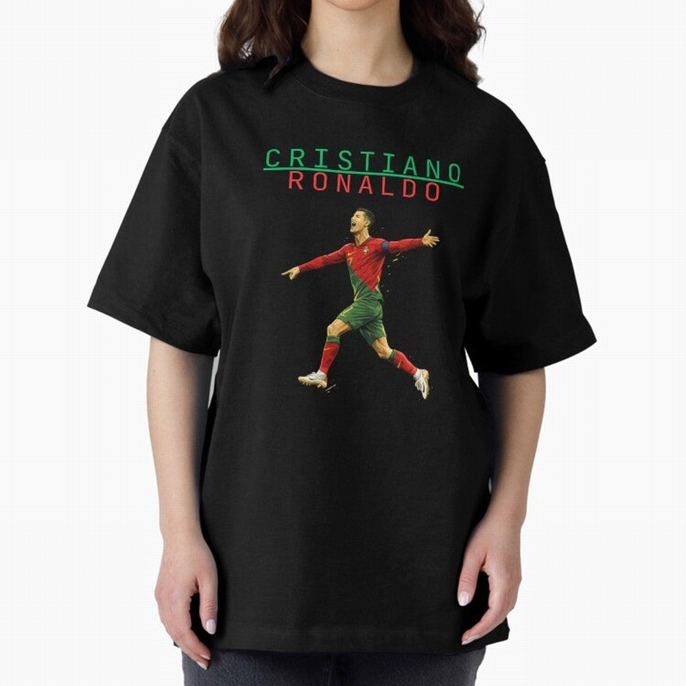 Ronaldo Oversized T-Shirt Bring Stadium Energy to FIFA World Cup 2026 Group Stage for Fans of Haaland and Argentina, France and Brazil, Bringing Vintage Soccer Flavor, Modern Football Stars, National Flags and Final Night Emotion; Ideal for