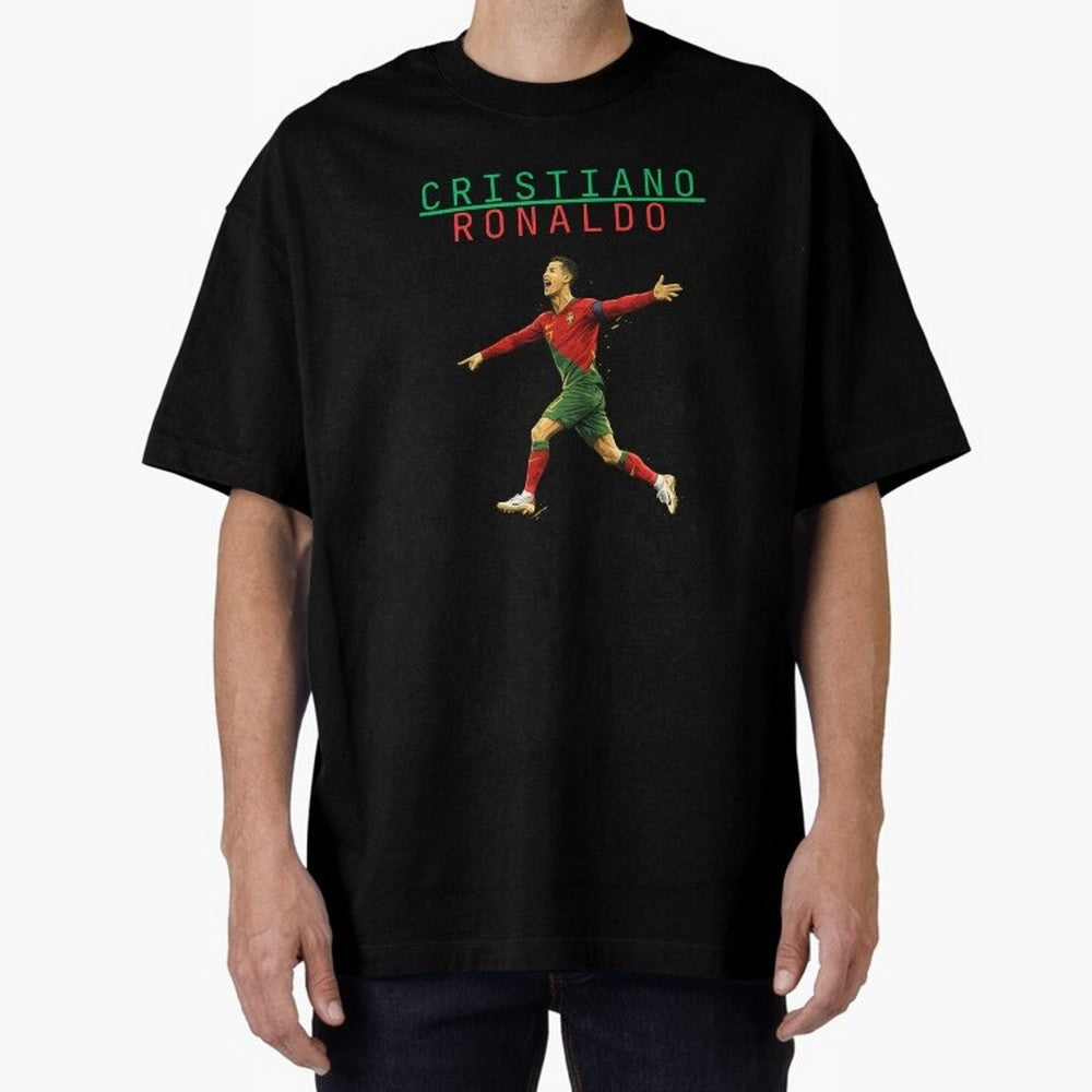 Ronaldo Oversized T-Shirt Bring Stadium Energy to FIFA World Cup 2026 Group Stage for Fans of Haaland and Argentina, France and Brazil, Bringing Vintage Soccer Flavor, Modern Football Stars, National Flags and Final Night Emotion; Ideal for
