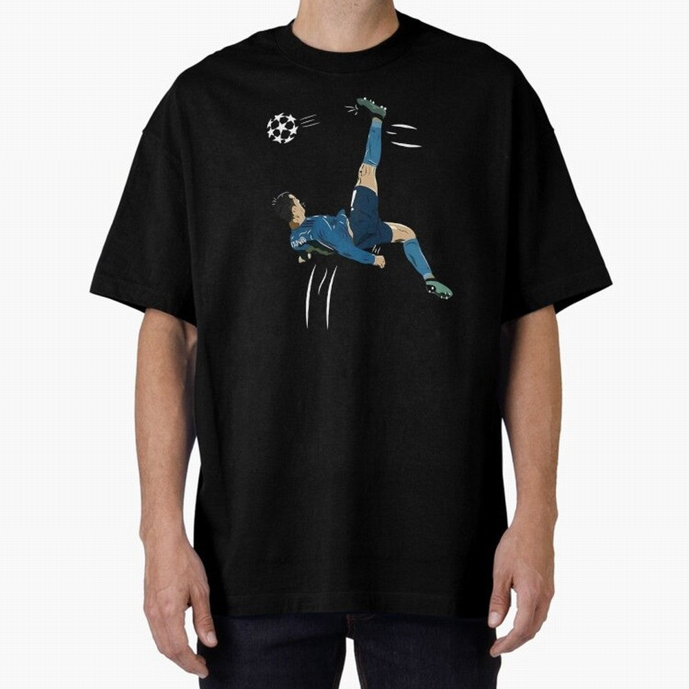 Cristiano Ronaldo Bicycle Kick Oversized T-Shirt Turn Football Passion into Match Day Hype around FIFA World Cup 2026 USA Canada Mexico, CR7, Portugal, Football History, Final Match Energy, Crowd Noise and Once in a Lifetime Moments; Created for