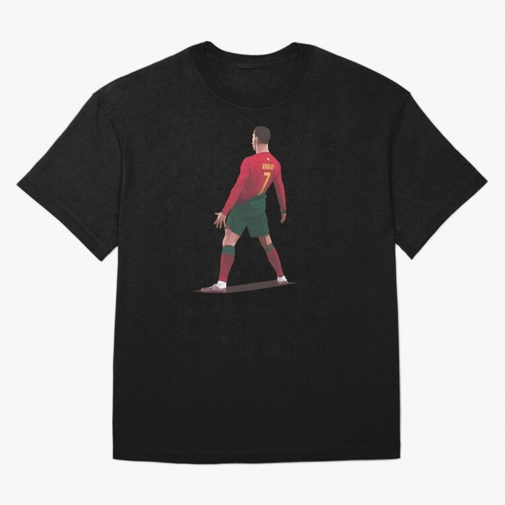 CR7 Celebration Pose Oversized T-Shirt Celebrate Classic Football Spirit in FIFA World Cup 2026 Group Stage Spirit, Filled with Portugal, Messi, CR7 and Mbappe, Fan Favorite Moments, National Team Passion, Big Match Drama and Soccer History;