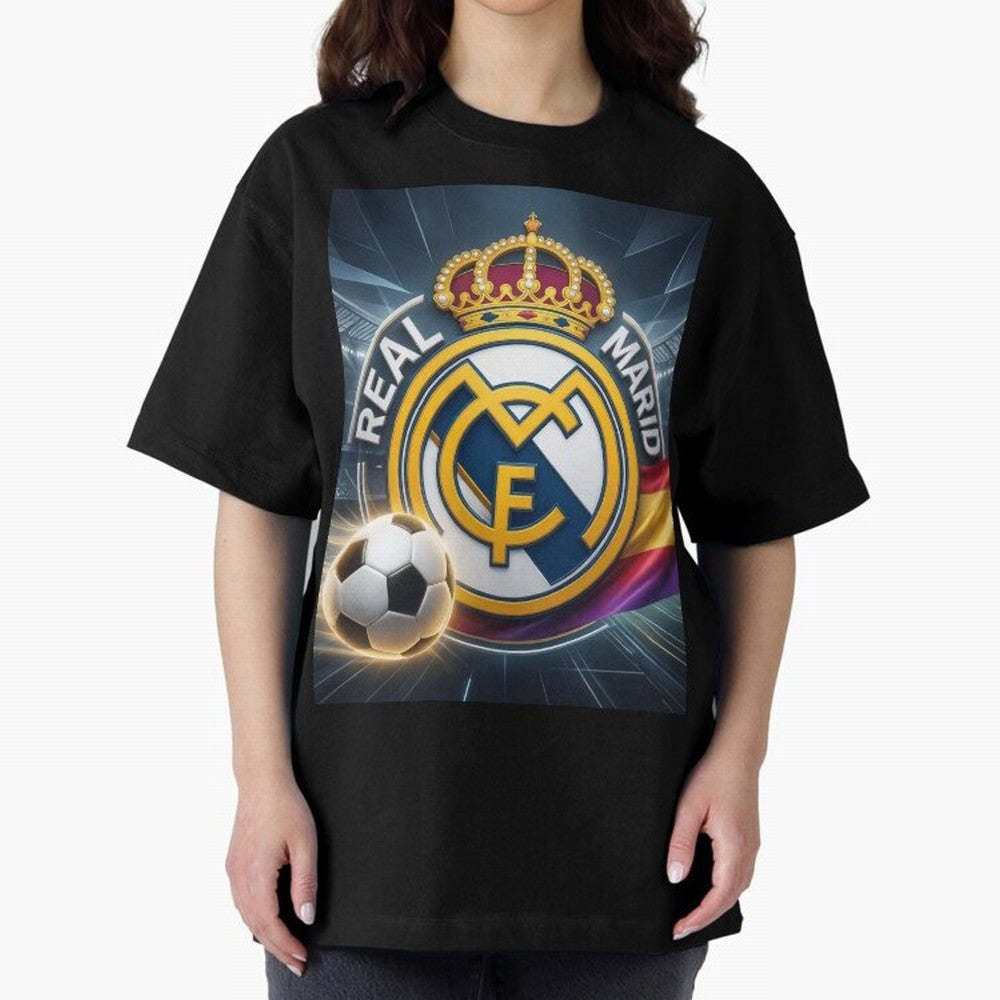 Pelot¨®n Real Madrid Oversized T-Shirt Show Love for Legendary Goals in the FIFA World Cup 2026 Journey through Mbappe Highlights, France and Portugal Pride, Supporter Pride, Iconic Celebrations, Legendary Names and Global Match Day Energy; Ideal