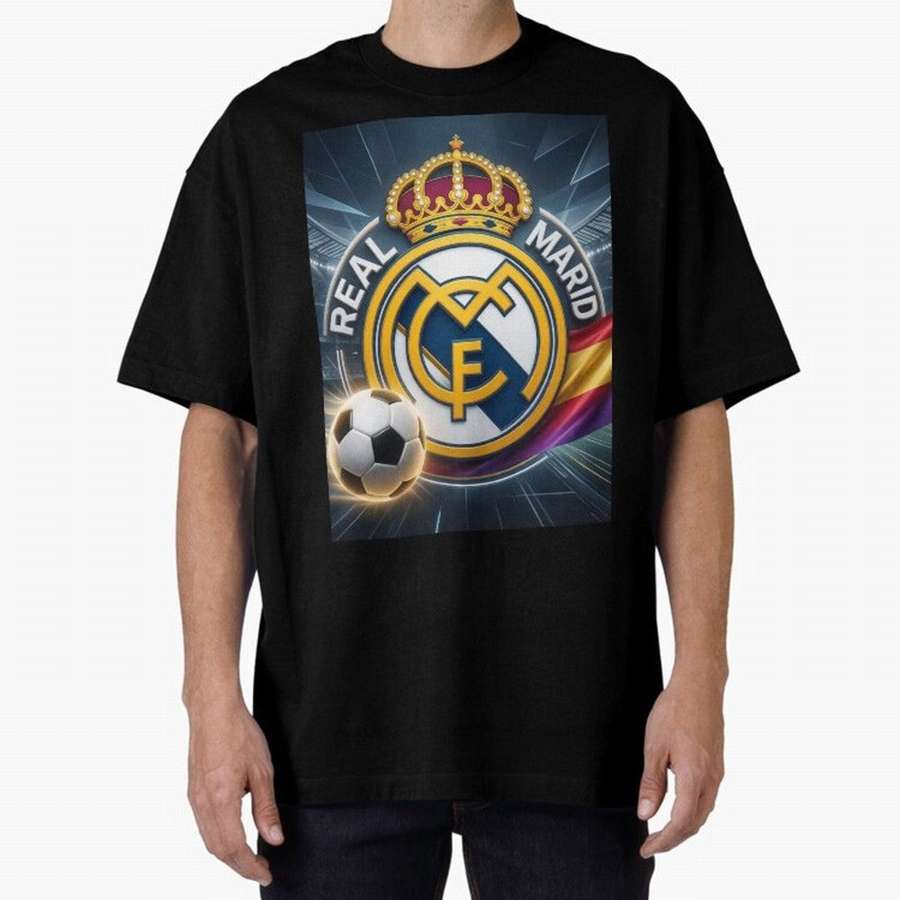 Pelot¨®n Real Madrid Oversized T-Shirt Show Love for Legendary Goals in the FIFA World Cup 2026 Journey through Mbappe Highlights, France and Portugal Pride, Supporter Pride, Iconic Celebrations, Legendary Names and Global Match Day Energy; Ideal