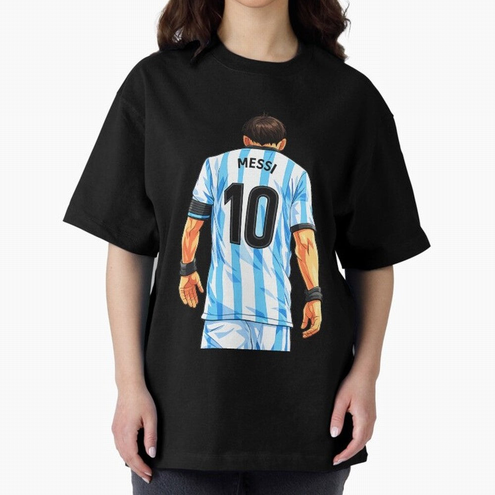 Messi Argentina 10 Oversized T-Shirt Remember Iconic Moments from Match Day Hype around FIFA World Cup 2026 USA Canada Mexico, CR7 and Messi, France and Portugal, Stadium Memories, Football Loyalty, International Chants and Championship Tradition;
