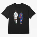 Cristiano Ronaldo And Messi Oversized T-Shirt Honor the Football Icons of FIFA World Cup 2026 Group Stage for Fans of CR7 and Messi and Spain, Bringing Global Supporter Spirit, Legendary Goals, National Colors and Tournament Celebration; Ideal for