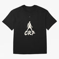 Cristiano Ronaldo CR7 Minimalist Silhouette Football Art Oversized T-Shirt Celebrate National Team Dreams in FIFA World Cup 2026 Group Stage for Fans of Neymar, Haaland and Cristiano Ronaldo and France and Portugal, Bringing Football Passion,