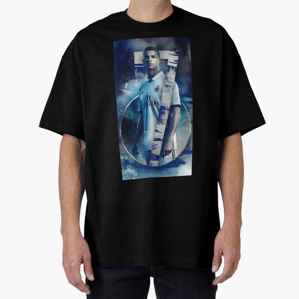 Cr7 art design wallpaper Oversized T-Shirt Experience the Global Stage of Match Day Hype around FIFA World Cup 2026 USA Canada Mexico, Cristiano Ronaldo, Haaland and CR7, Spain, Global Supporter Spirit, Legendary Goals, National Colors and