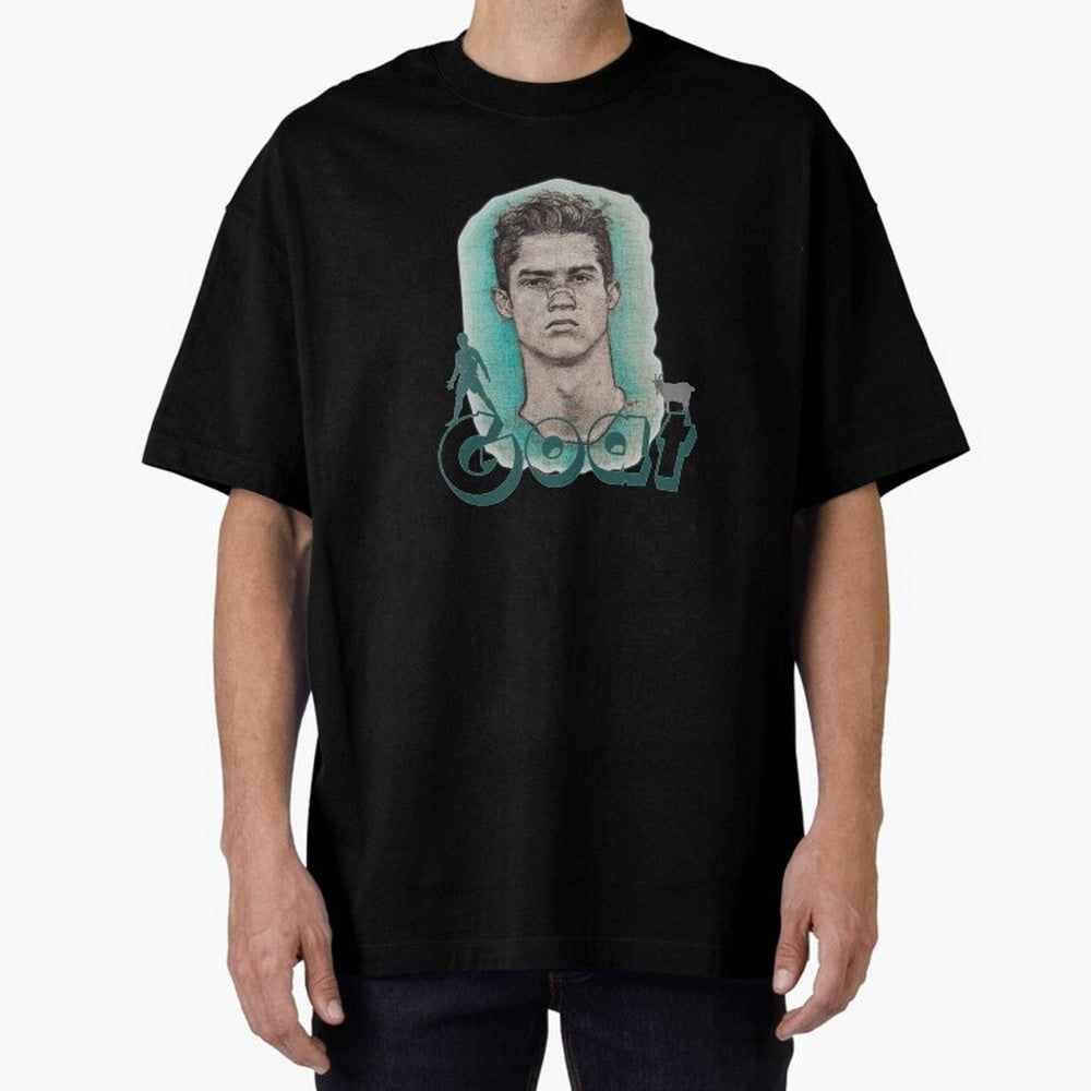 Cristiano Ronaldo - The Goat Oversized T-Shirt Keep the Match Day Mood of the FIFA World Cup 2026 Group Stage Journey through Messi, Neymar and Mbappe Highlights, England Pride, Classic Soccer Heritage, Championship Pressure, Fan Loyalty and