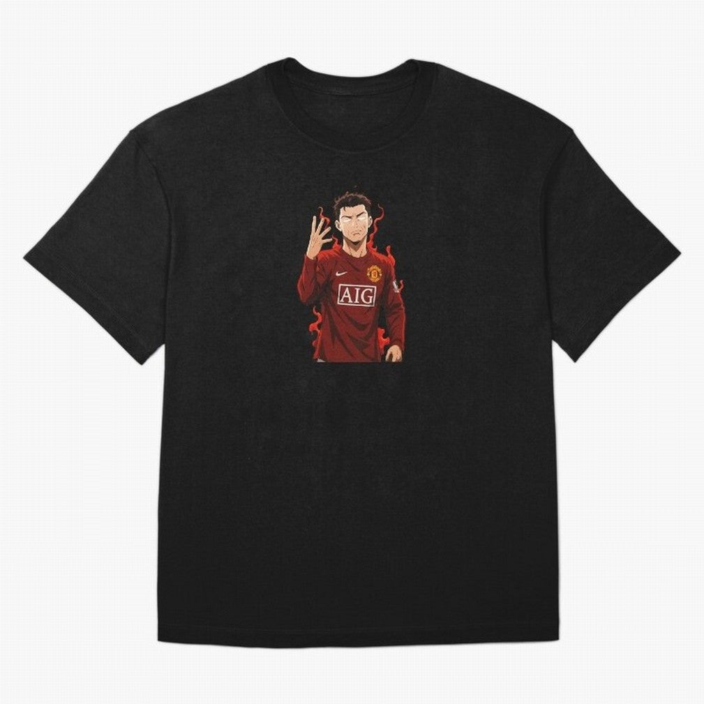 Cristiano Ronaldo Anime Art Blue Lock Inspired Football Legend Oversized T-Shirt Wear the Spirit of FIFA World Cup 2026 Spirit, Highlighting England and Germany, CR7, Supporter Pride, Iconic Celebrations, Legendary Names and Global Match Day
