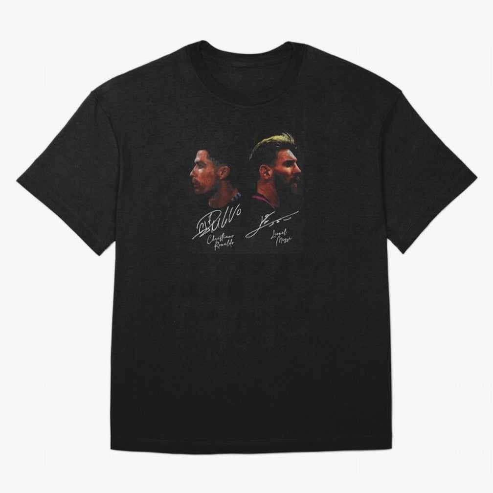 Cristiano Ronaldo & Lionel Messi Signature Oversized T-Shirt Bring FIFA World Cup 2026 Spirit, Made for England, France and Netherlands, Mbappe and Neymar, Supporter Pride, Iconic Celebrations, Legendary Names and Global Match Day Energy; Created