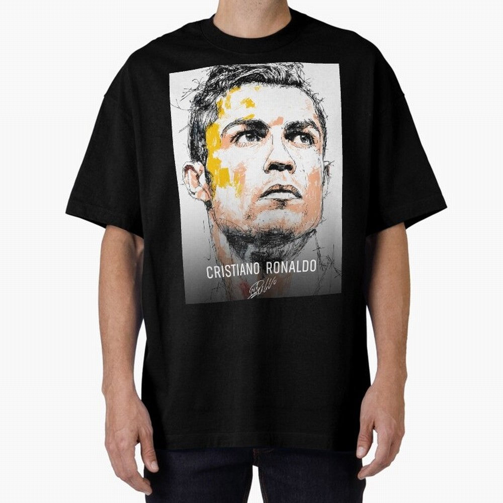 Cristiano Ronaldo Cr7 Football Soccer Player Icon Legend Power Oversized T-Shirt Bring World Football Passion into FIFA World Cup 2026 Group Stage Spirit, Filled with France, Haaland, Global Supporter Spirit, Legendary Goals, National Colors and