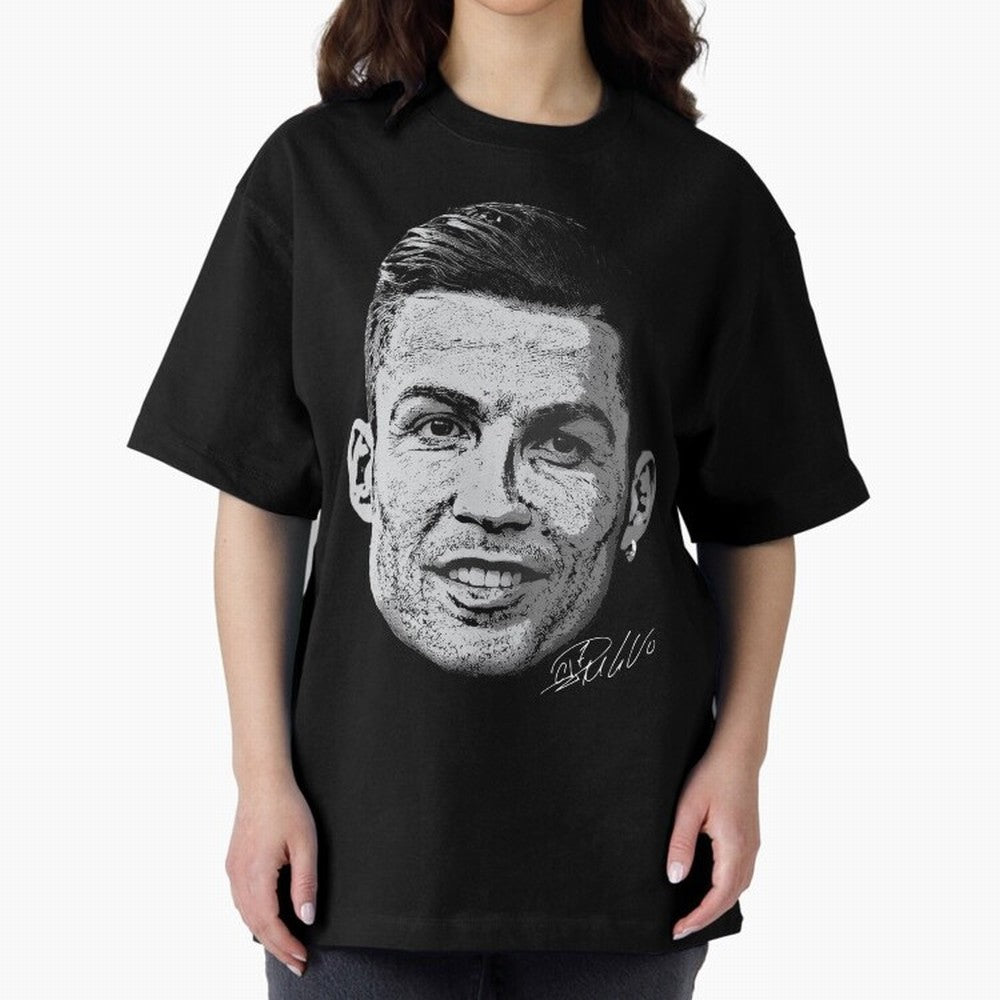 Cristiano Ronaldo Signed Oversized T-Shirt Share the Excitement of Global Football Passion for FIFA World Cup 2026, Made for Messi, Neymar and Mbappe, Argentina, Champion Mindset, Group Stage Buzz, Knockout Tension and Passionate Fan Culture; Ideal