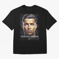 Cristiano Ronaldo Geometric Low Poly Soccer Legend Oversized T-Shirt Show Your Tournament Heart for Global Football Passion for FIFA World Cup 2026 Group Stage, Driven by Haaland, France, Goal Celebration Energy, Supporter Heritage, Football Icons
