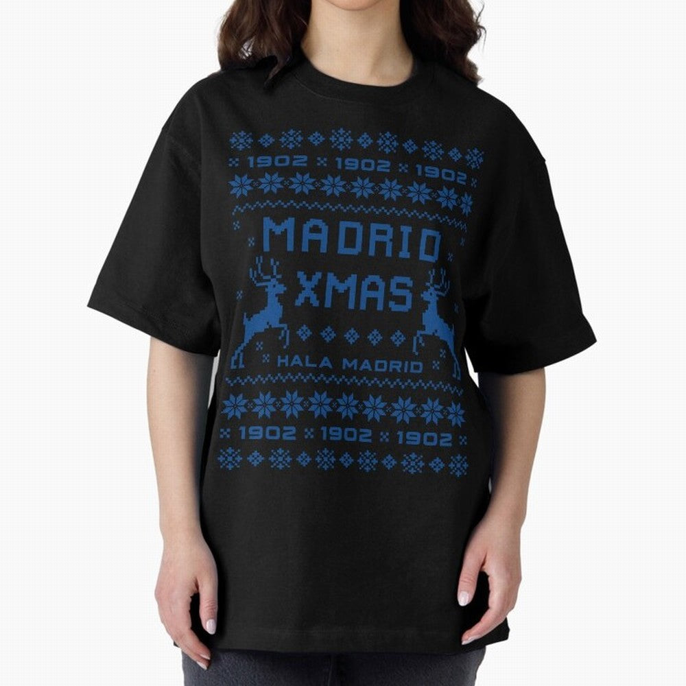 Real Madrid Christmas Oversized T-Shirt Feel the Heartbeat of FIFA World Cup 2026 USA Canada Mexico Featuring Messi, CR7 and Mbappe, Brazil, Portugal and Argentina Energy, Vintage Soccer Flavor, Modern Football Stars, National Flags and Final Night