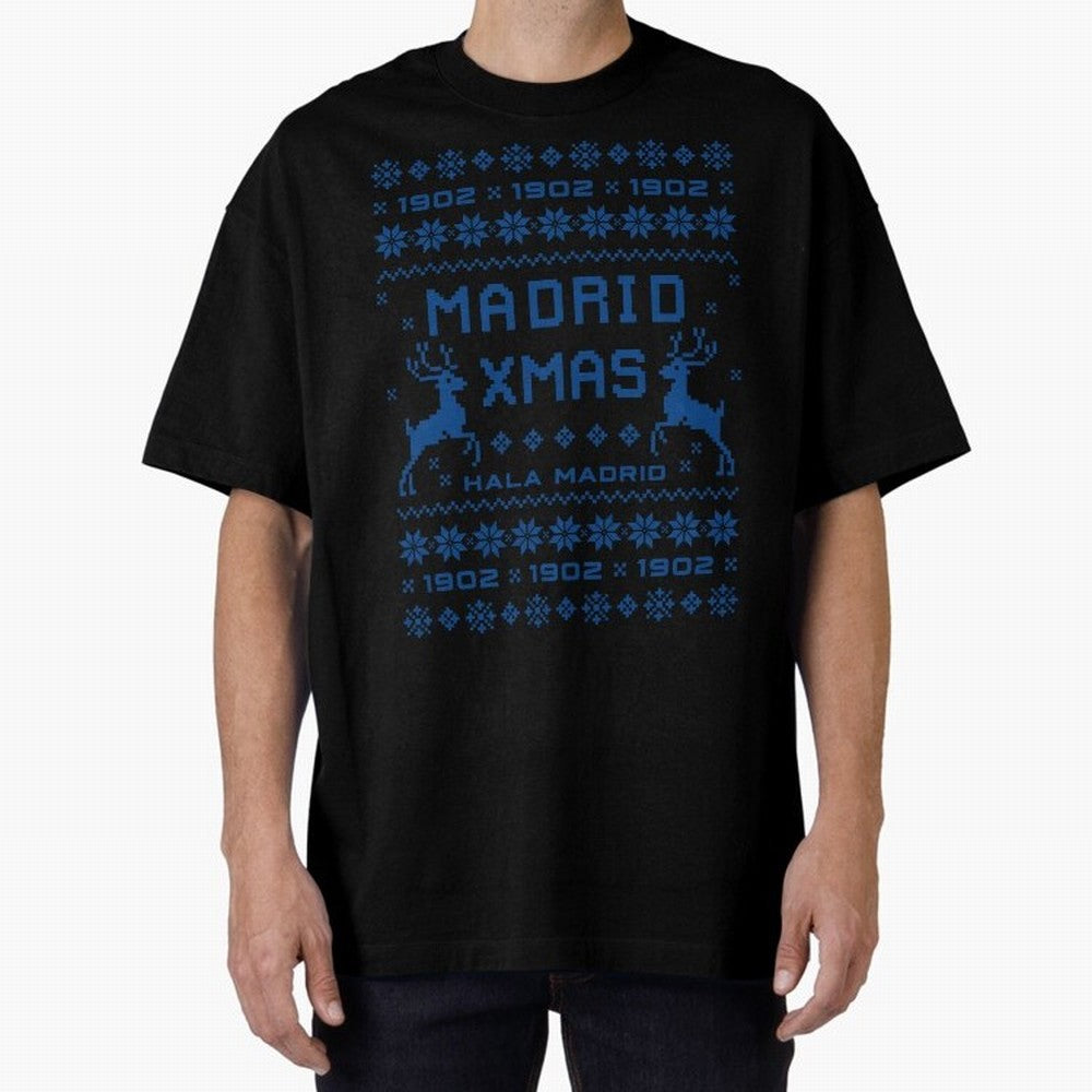 Real Madrid Christmas Oversized T-Shirt Feel the Heartbeat of FIFA World Cup 2026 USA Canada Mexico Featuring Messi, CR7 and Mbappe, Brazil, Portugal and Argentina Energy, Vintage Soccer Flavor, Modern Football Stars, National Flags and Final Night