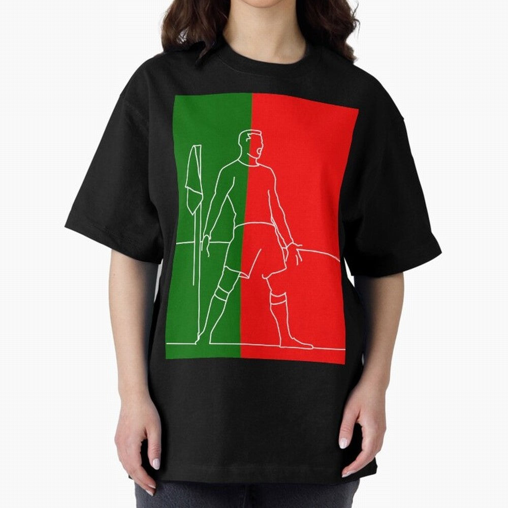 Siuuu! (color) Oversized T-Shirt Refresh FIFA World Cup 2026 for Fans of Haaland and Mbappe and Argentina and Brazil, Bringing Vintage Soccer Flavor, Modern Football Stars, National Flags and Final Night Emotion; Built for Supporters Chasing Trophy