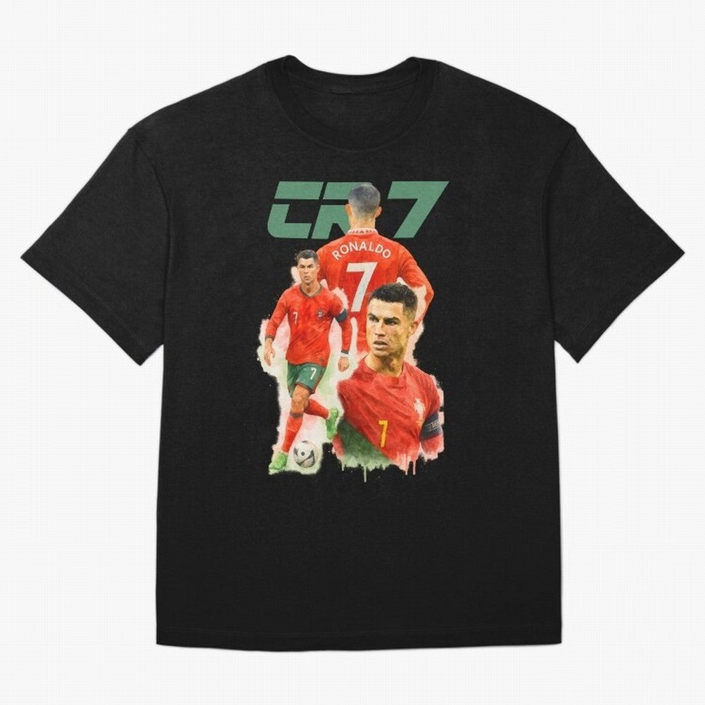 CR7 Cristiano Ronaldo illustration watercolour Oversized T-Shirt Bring Champion Energy into the FIFA World Cup 2026 Journey through Haaland Highlights, Argentina Pride, Football Festival Excitement, Trophy Ambitions, Country Rivalries and Star