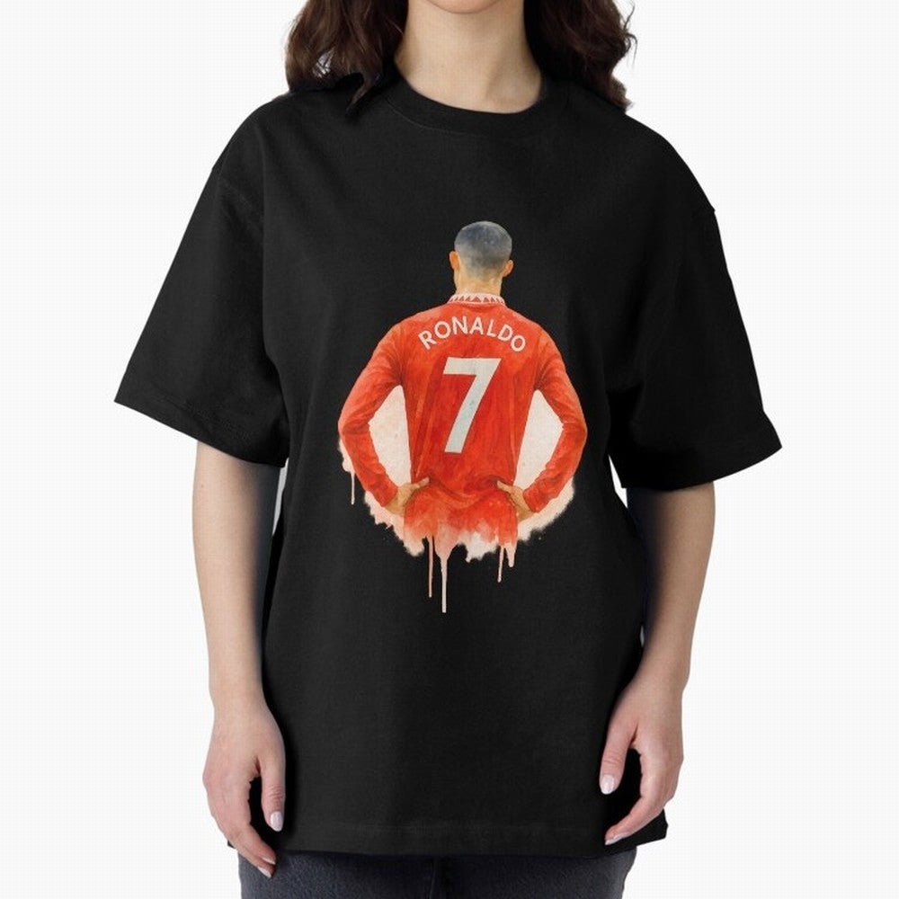 CR7 Cristiano Ronaldo potrait art a powerful moment artwork Oversized T-Shirt Bring a Vintage Feel to Global Football Passion for FIFA World Cup 2026 USA Canada Mexico, Connected to Cristiano Ronaldo, Germany, Tournament Hype, Historic Matchups,