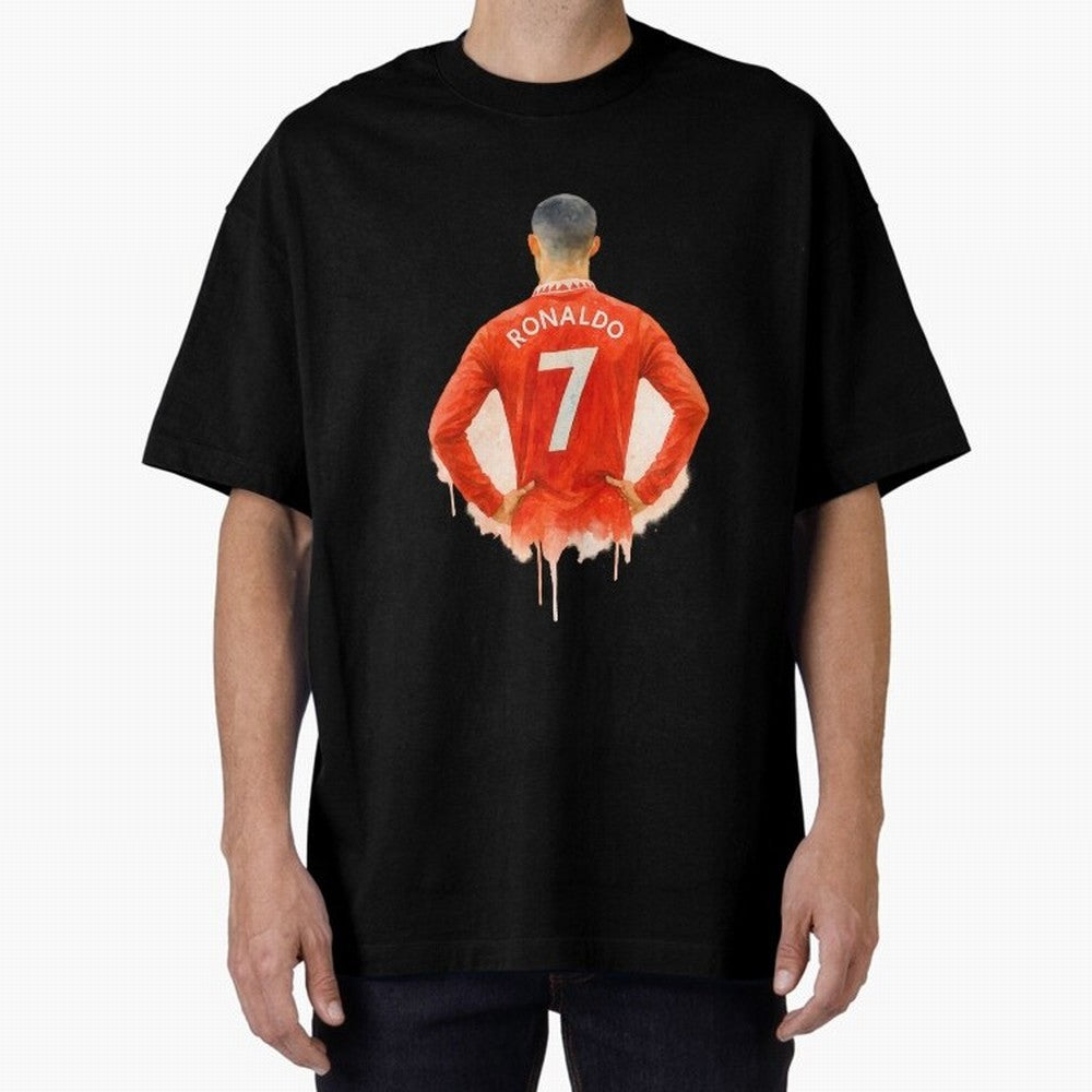 CR7 Cristiano Ronaldo potrait art a powerful moment artwork Oversized T-Shirt Bring a Vintage Feel to Global Football Passion for FIFA World Cup 2026 USA Canada Mexico, Connected to Cristiano Ronaldo, Germany, Tournament Hype, Historic Matchups,